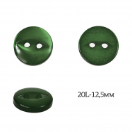 Пуговицы пластик арт.TBY.382.12.PGN цв.зеленый перламутр, 20L-12,5мм, 2 прокола, 200шт