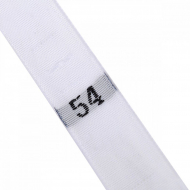 Размерники жаккардовые тафта 54 белый 10х32 мм ТВ в рул. 500 шт Размерники жаккардовые тафта 54 белый 10х32 мм ТВ в рул. 500 шт