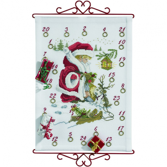 Набор для вышивания EVA ROSENSTAND арт.15-974 Мальчик-Санта 32х45 см