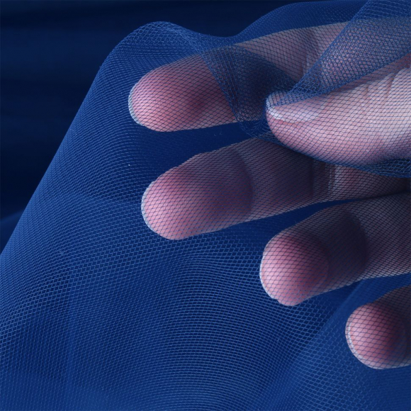 Еврофатин мягкий матовый Hayal Tulle арт.HT.S шир.300см, 100% полиэстер цв.38 уп.5м - синий