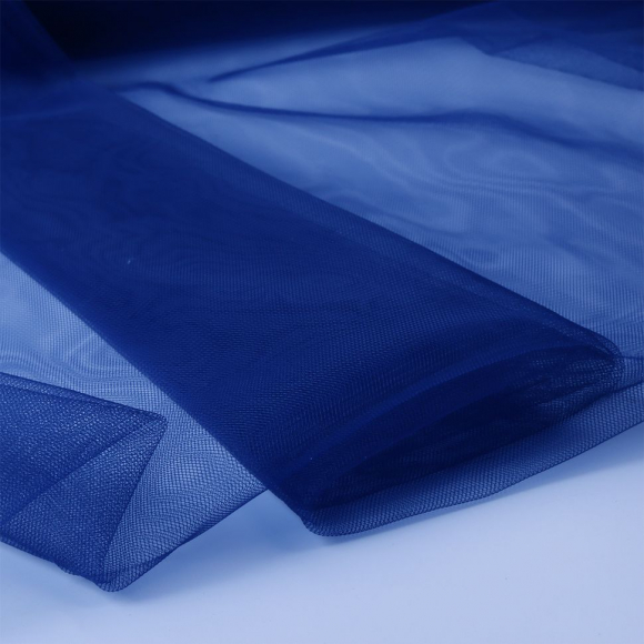 Еврофатин мягкий матовый Hayal Tulle арт.HT.S шир.300см, 100% полиэстер цв.38 уп.5м - синий