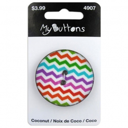 88178_Пуговица My Buttons - Coconut "Light Chevron"