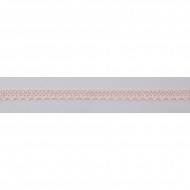 Мерсеризованное хлопковое кружево, 8 мм, цвет пыльно-розовый