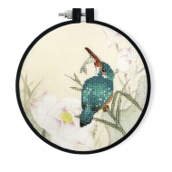 Набор для вышивания крестом XIU CRAFTS арт.2032604 Синяя птица и рыба 15х15 см