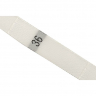 Размерники жаккардовые тафта 36 белый 10х40 мм в рул. 1250 шт (50м)