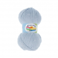 Пряжа ALPINA STELLA (50% альпака, 45% мериносовая шерсть, 5% PA с люрексом) 3х100г/250м цв.85 св.голубой