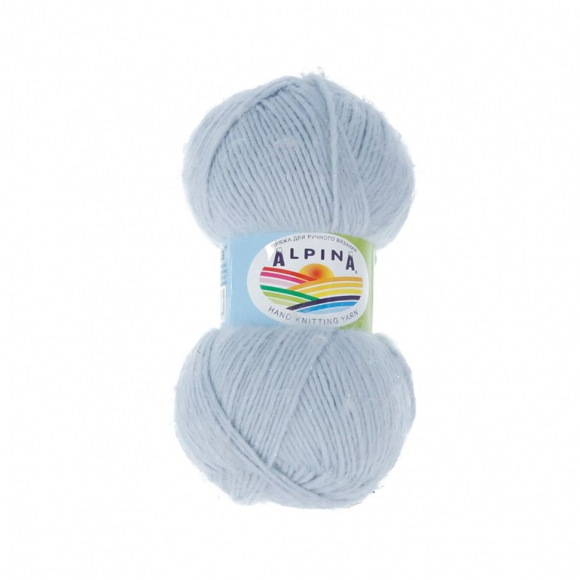 Пряжа ALPINA STELLA (50% альпака, 45% мериносовая шерсть, 5% PA с люрексом) 3х100г/250м цв.85 св.голубой Пряжа ALPINA STELLA (50% альпака, 45% мериносовая шерсть, 5% PA с люрексом) 3х100г/250м цв.85 св.голубой