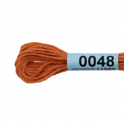 Нитки для вышивания Gamma мулине (0001-0206) 100% хлопок 24 x 8 м цв.0048 св.коричневый