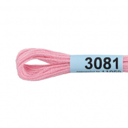 Нитки для вышивания Gamma мулине (3071-3172) 100% хлопок 24 x 8 м цв.3081 розовый