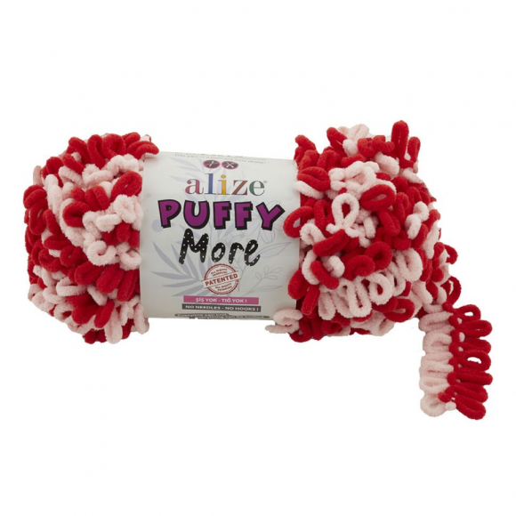 Пряжа для вязания Ализе Puffy More (100% микрополиэстер) 2х150г/11,5м цв.6280