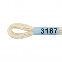 Нитки для вышивания Gamma мулине (3173-6115) 100% хлопок 24 x 8 м цв.3187 молочный
