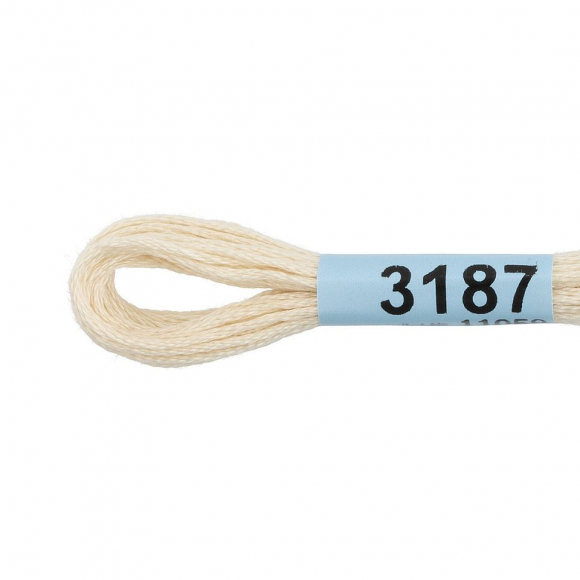 Нитки для вышивания Gamma мулине (3173-6115) 100% хлопок 24 x 8 м цв.3187 молочный
