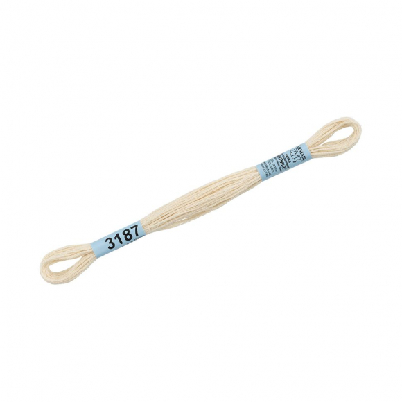 Нитки для вышивания Gamma мулине (3173-6115) 100% хлопок 24 x 8 м цв.3187 молочный