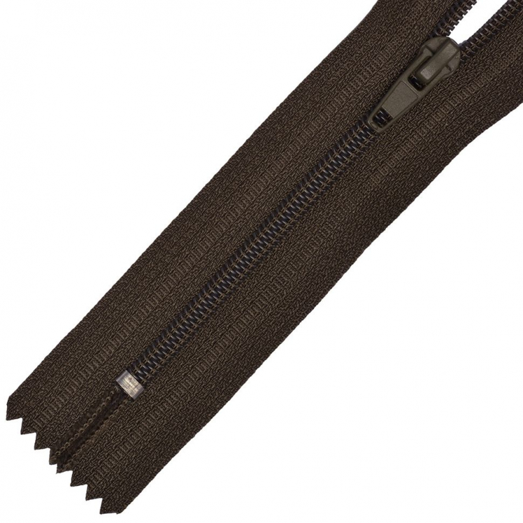 Молния MaxZipper брючная №4 замок автомат, 20см н/р цв.F304 коричневый уп.100шт