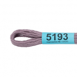 Нитки для вышивания Gamma мулине (3173-6115) 100% хлопок 24 x 8 м цв.5193 бежево-сиреневый