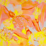 Ткань шелк Армани креп 90 г/м? 97% полиэстер, 3% лайкра шир.148 см арт.T.5815.5 цв.05 желтый рул.25м