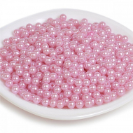 Бусины MAGIC 4 HOBBY круглые перламутр 4мм цв.015 розовый уп.500г (15000шт)