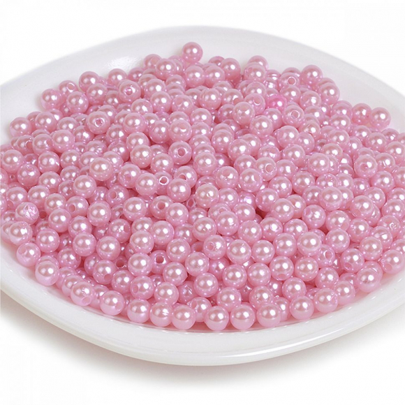 Бусины MAGIC 4 HOBBY круглые перламутр 4мм цв.015 розовый уп.500г (15000шт)