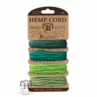 111084_Шнуры на блистере HEMPTIQUE #20 - 1 мм, 4 цвета по 9,1 м 111084_Шнуры на блистере HEMPTIQUE #20 - 1 мм, 4 цвета по 9,1 м
