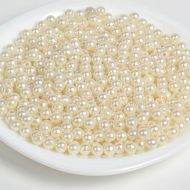 Бусины MAGIC 4 HOBBY круглые перламутр 4мм цв.001 молочный уп.500г (15000шт)