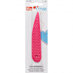 610193 PRYM Prym Love - Устройство для формирования уголков и краев 2,5х12,5см, пластик, ярко-розовый