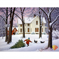 Набор для изготовления картин АЛМАЗНАЯ ЖИВОПИСЬ арт.АЖ.1288 Елка к новому году 60х45 см