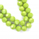 Бусины граненые Рондель (стекло) на нитях арт.TBY-R-2 12мм  цв.43 зеленый уп.20х50 бусин