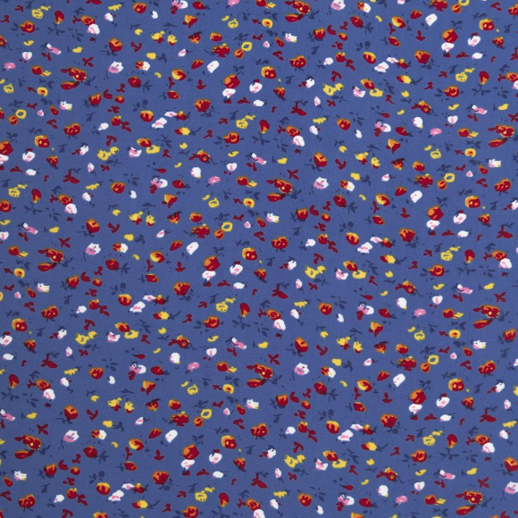 Ткань Штапель 105 г/м? 100% вискоза шир.145 см арт.Р.65665.02 синий рул.30м