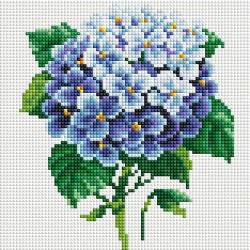 Набор Белоснежка для изготовления картин со стразами арт.БЛ.461-ST-PS Ветка гортензии 20х20 см