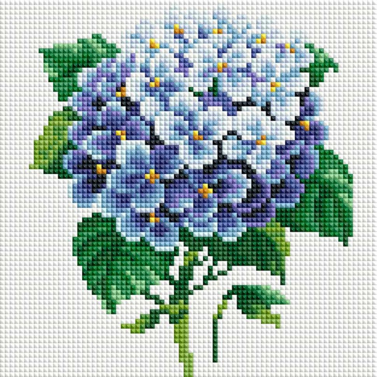 Набор Белоснежка для изготовления картин со стразами арт.БЛ.461-ST-PS Ветка гортензии 20х20 см