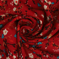 Ткань Штапель  TBY Vi-21012-c2 плот 110г/м2 100% вискоза шир. 145 см цв.с2 красный уп.5м