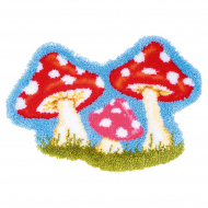 184596_Набор для вышивания коврика "Мухоморы"