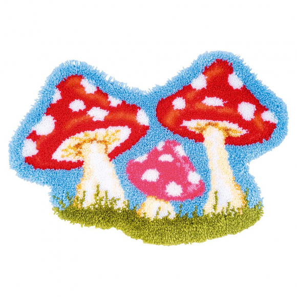 184596_Набор для вышивания коврика "Мухоморы" 184596_Набор для вышивания коврика "Мухоморы"