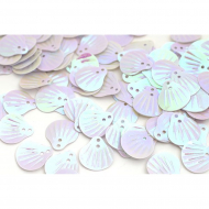 Пайетки россыпью арт.TBY-FLK269 12х14мм цв.099 белый уп.50г