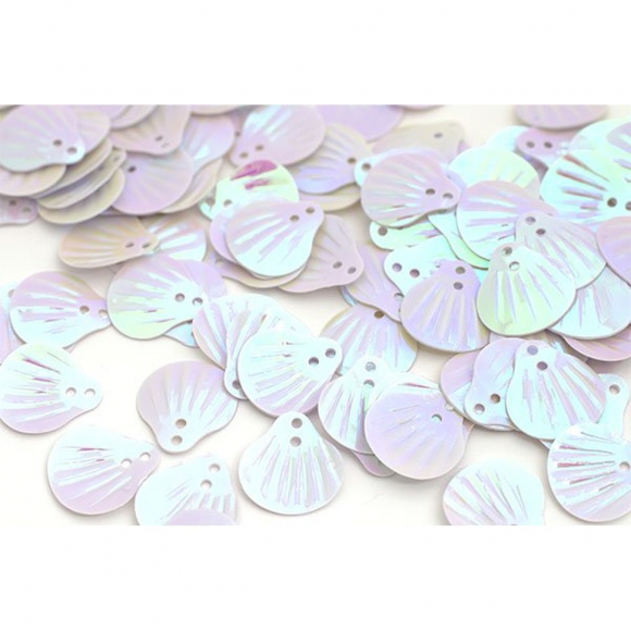 Пайетки россыпью арт.TBY-FLK269 12х14мм цв.099 белый уп.50г