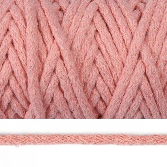 Шнур круглый х/б 05мм цв.2126 св.розовый уп.50м