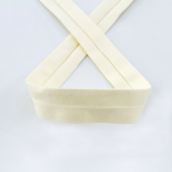 Косая бейка хлопок, 20 мм, 20 м, цвет 56, 056 кремовый
