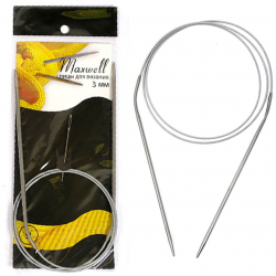 Спицы круговые для вязания на тросиках Maxwell Black 80 см арт.#10 3,0мм
