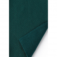 Ткань трикотаж Футер 2х нитка петля 70%хл 25%пэ 5%спан 220г 160см S830 т.зеленый рул.35м