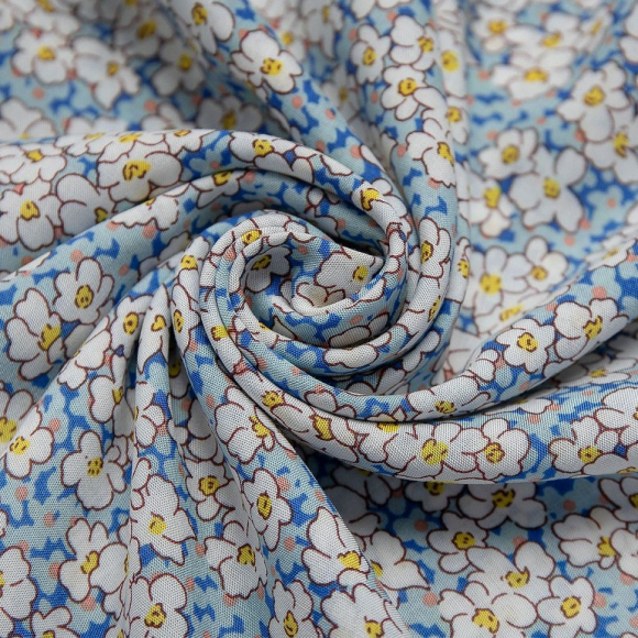 Ткань Штапель 90 г кв.м 100% вискоза шир.145 см арт.Р.26997.04 цв.04 голубой уп.45м Ткань Штапель 90 г кв.м 100% вискоза шир.145 см арт.Р.26997.04 цв.04 голубой уп.45м