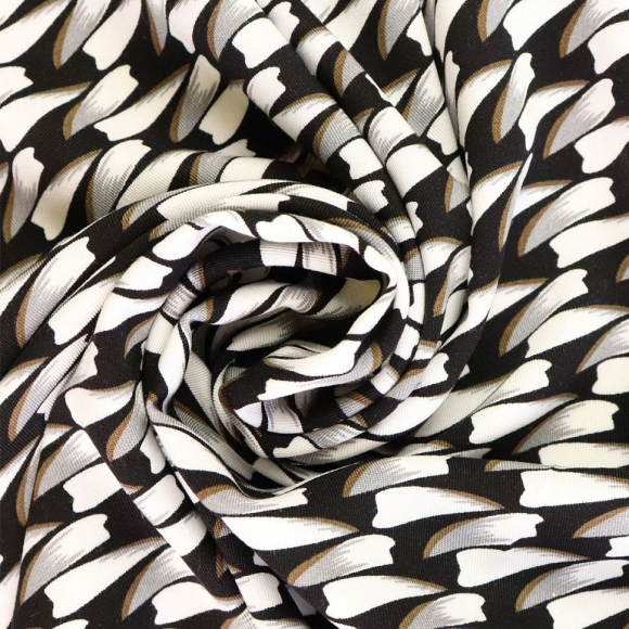 Ткань Штапель 150 г кв.м 100% вискоза шир.145 см арт.Р.28234.03 цв.03 черый уп.30м