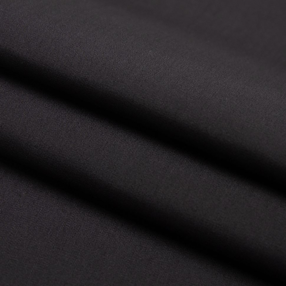 Ткань рубашечная 115 г кв.м 65% полиэстер, 35% хлопок шир.150 см арт.Р.32698.30 цв.30 черный уп.25м
