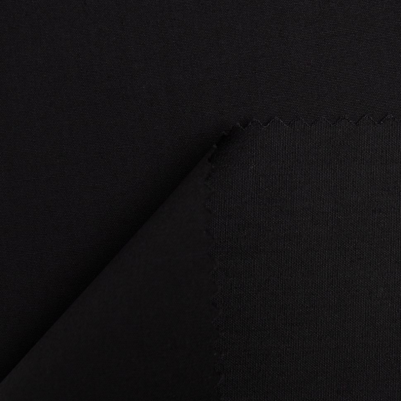Ткань рубашечная 115 г кв.м 65% полиэстер, 35% хлопок шир.150 см арт.Р.32698.30 цв.30 черный уп.25м
