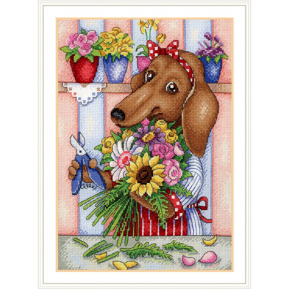 Набор для вышивания МП СТУДИЯ арт.НВ-677 Цветочница 30х21 см