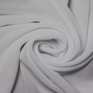 Ткань Креп-шифон 105 г/м? 100% полиэстер шир.150 см арт.Р.14975.01 цв.01 белый уп.25м