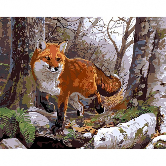 Картины по номерам Белоснежка арт.БЛ.372-AB Лисица 40х50 см