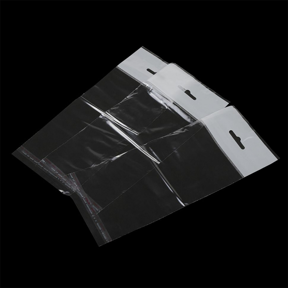 Пакет упаковочный полипропиленовый клеевой клапан (скотч) с еврослотом 10х15+4 30мкм цв. белый уп.100шт