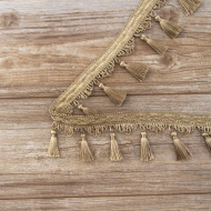 Тесьма с кисточками декоративная PASSAN цвет льняной