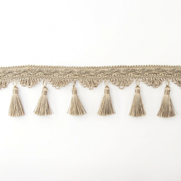 Тесьма с кисточками декоративная PASSAN цвет льняной Тесьма с кисточками декоративная PASSAN цвет льняной