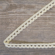 85430_Кружево хлопковое на картонной катушке, цвет кремовый